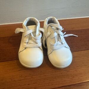 Stride Rite White Baby Walker Shoes